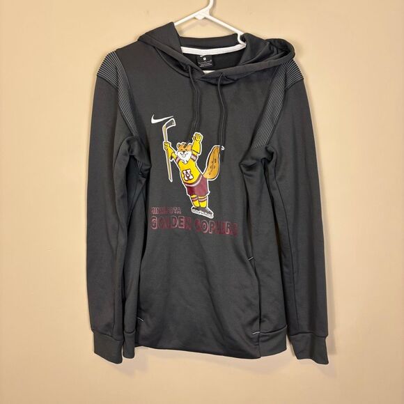 Nike Grey Minnesota Gophers Hockey Hooded Sweatshirt Unisex Small - Picture 1 of 6